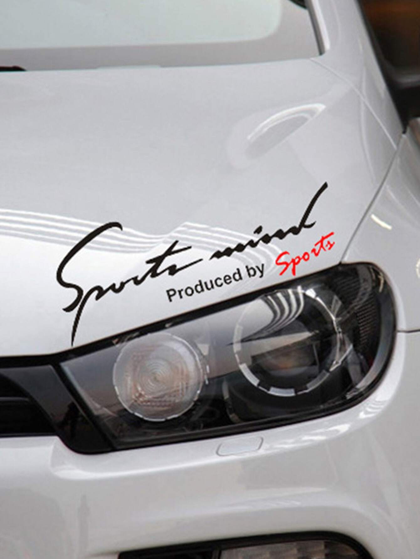 1/2PCS Sports Mind Reflective Racing Decal- Vinyl Hood, Body, Window Sticker For Car, Motorcycle, Electric Vehicle, Fashionable Simple Design
