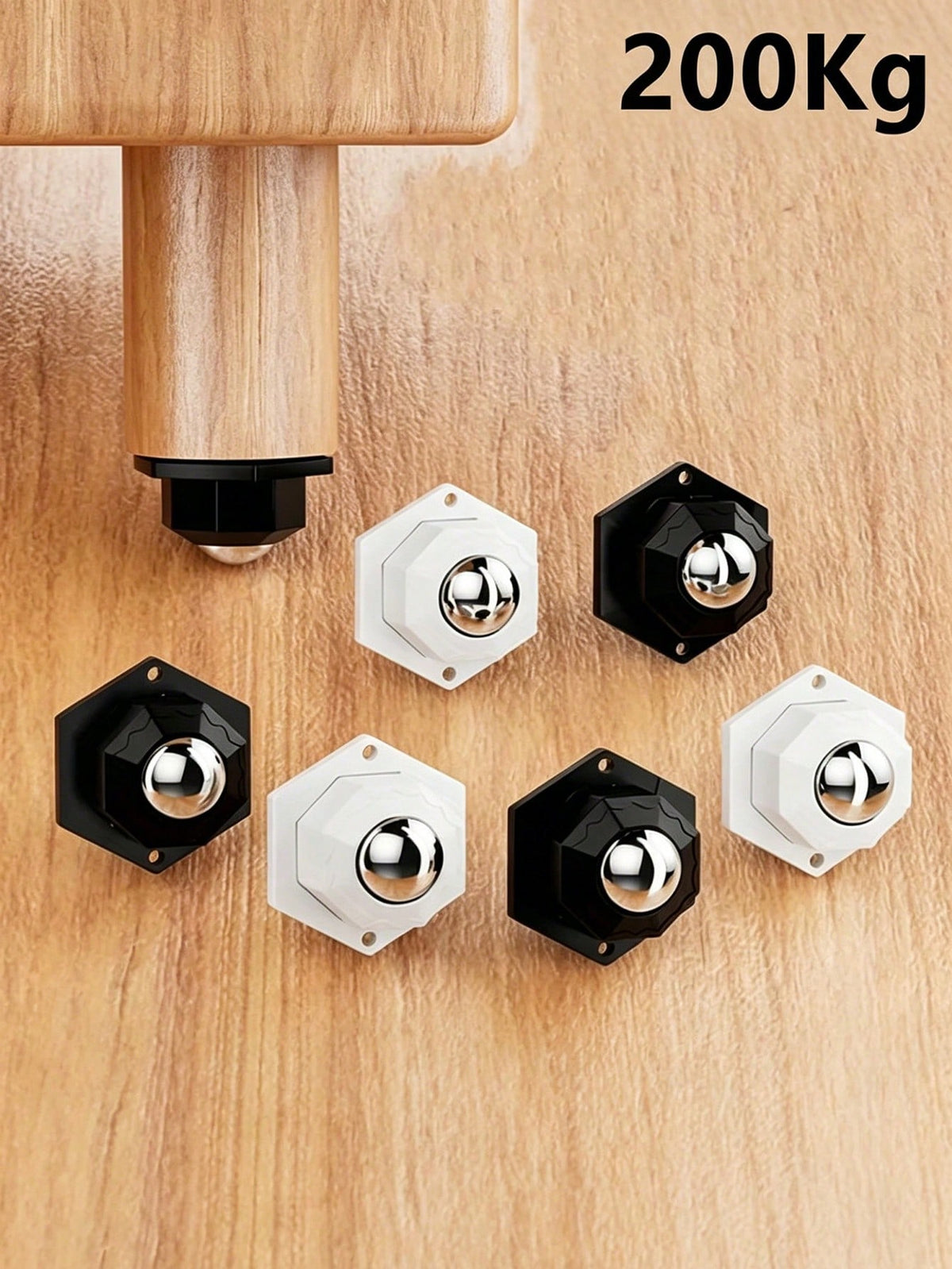 1/4/8pcs 360° Swivel Heavy Duty Mini Casters, Heavy Duty Furniture Moving Wheels, Self-Adhesive Furniture Casters, Smooth Rolling And Easy To Move, No Drilling Required, Quiet Operation, Suitable For