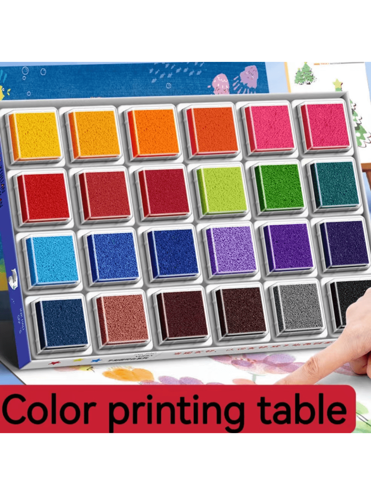 12/16/24/26 Color Washable Painting Inkpad Set, Suitable For Finger Painting, Surface Coating, DIY Graffiti, Artistic Creation, Watercolor Painting,School Supplies,Back To School
