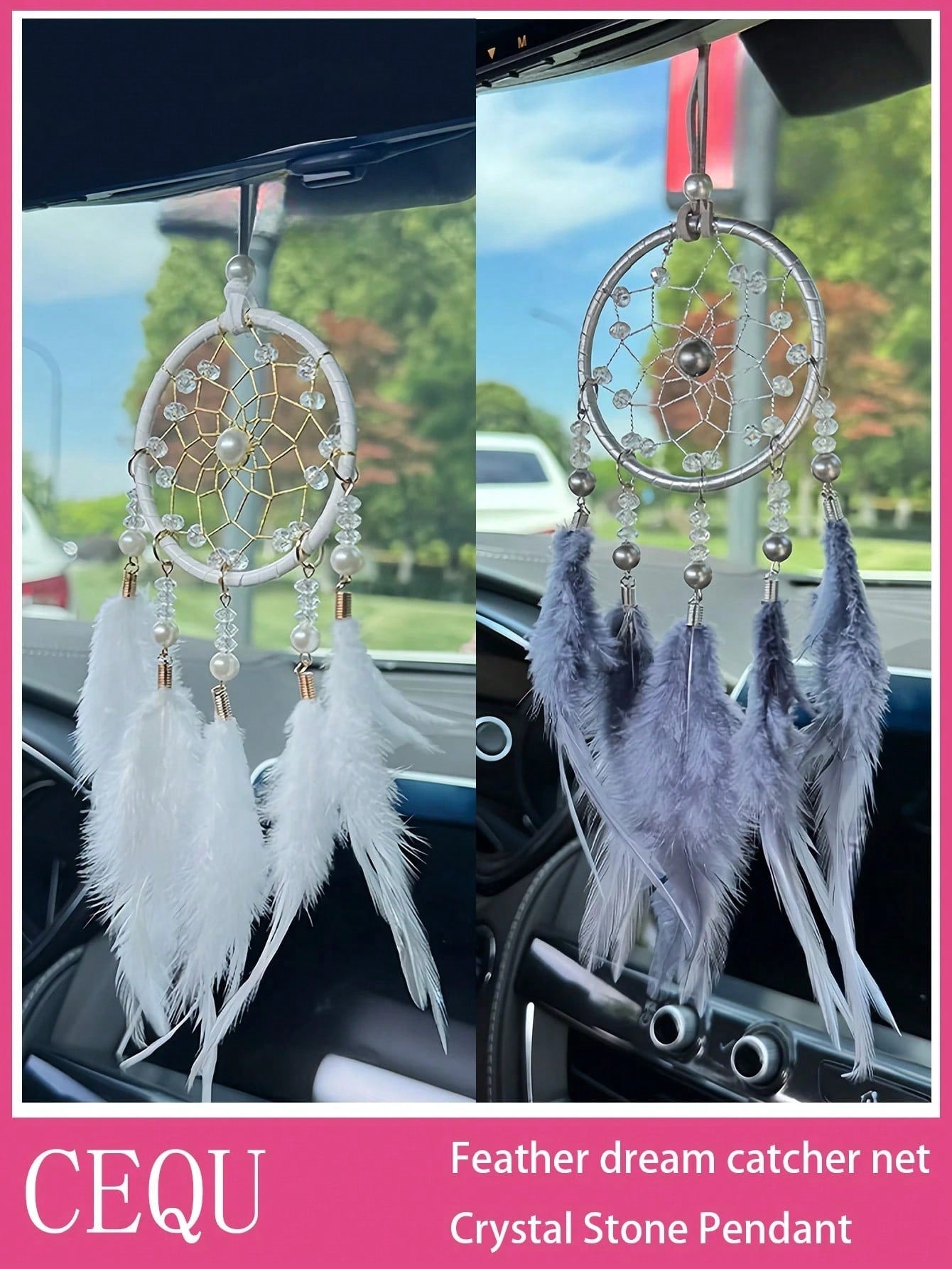 1PC Car Accessories, High-End Temperament, Dream Catcher, Rearview Mirror Pendant, Feather Car Pendant, Personalized Decoration,Best Gifts For Friends, Graduation Gifts, Back-To-School Gifts, Christma