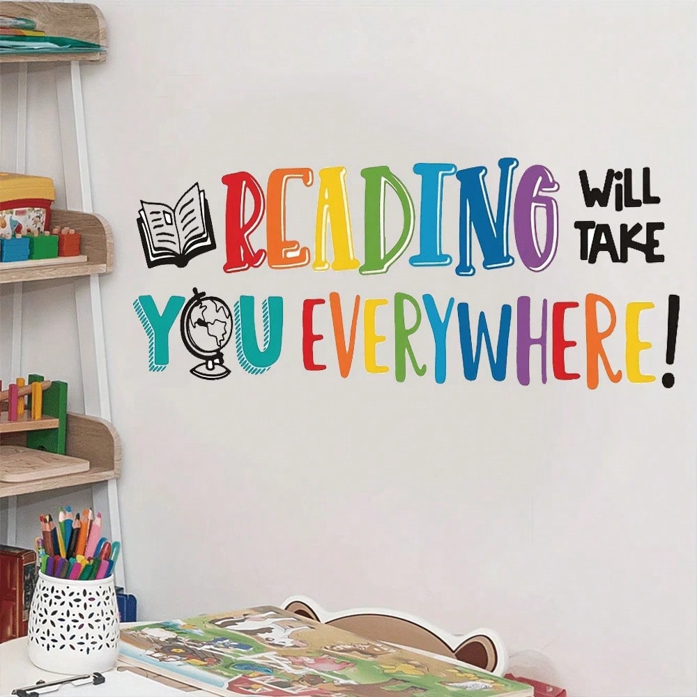 1pc Children's Room Inspirational Quote Wall Sticker, Suitable For Bedroom, Entrance, Living Room, Hallway Decoration, Self-Adhesive