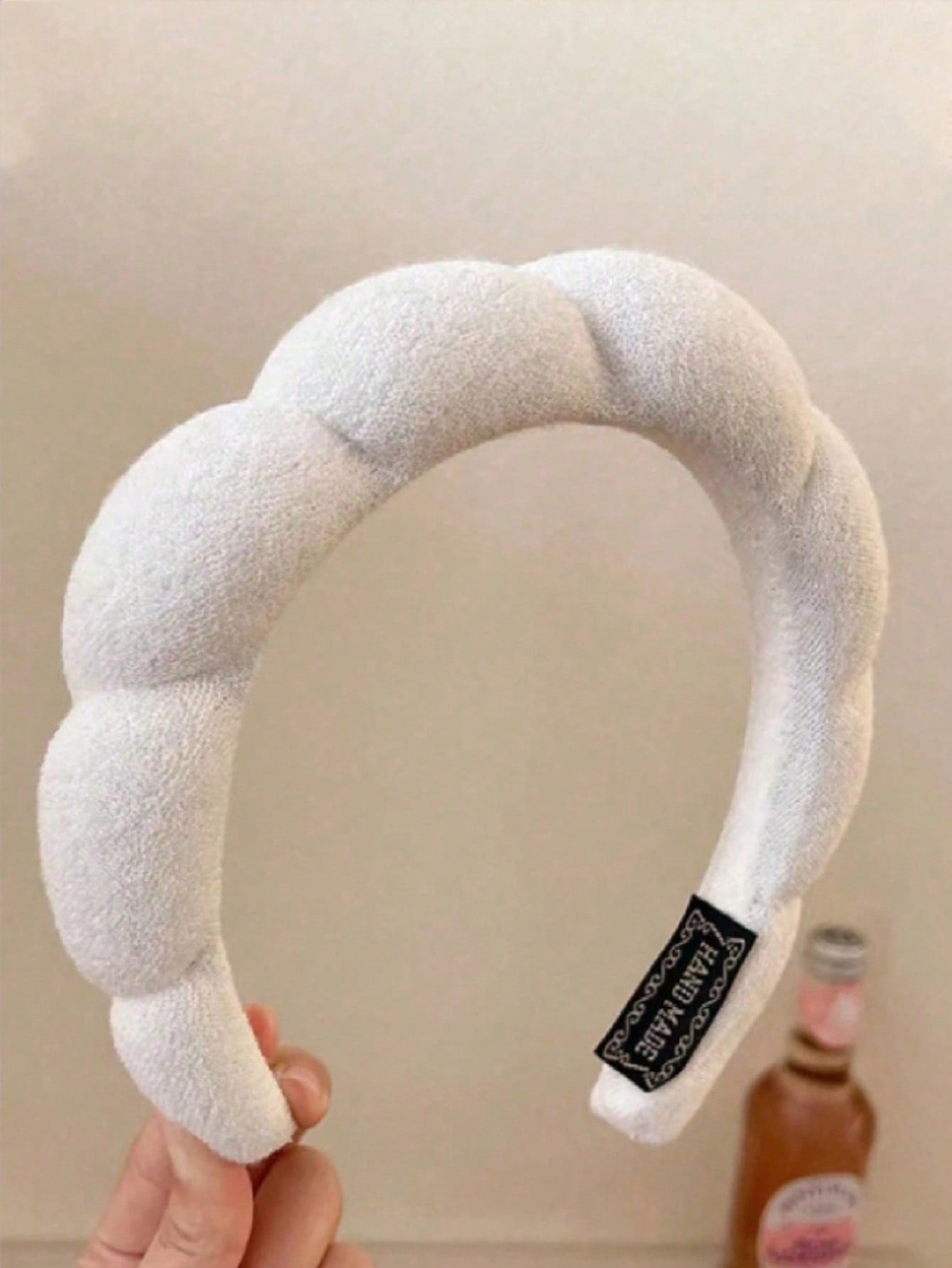 1pc White Facial Headband, Face Mask Headband, Makeup Sponge Headband, Towel Headband, Cleansing Headband, Sports Headband, Fashion Accessory For Women & Girls, Great Gift