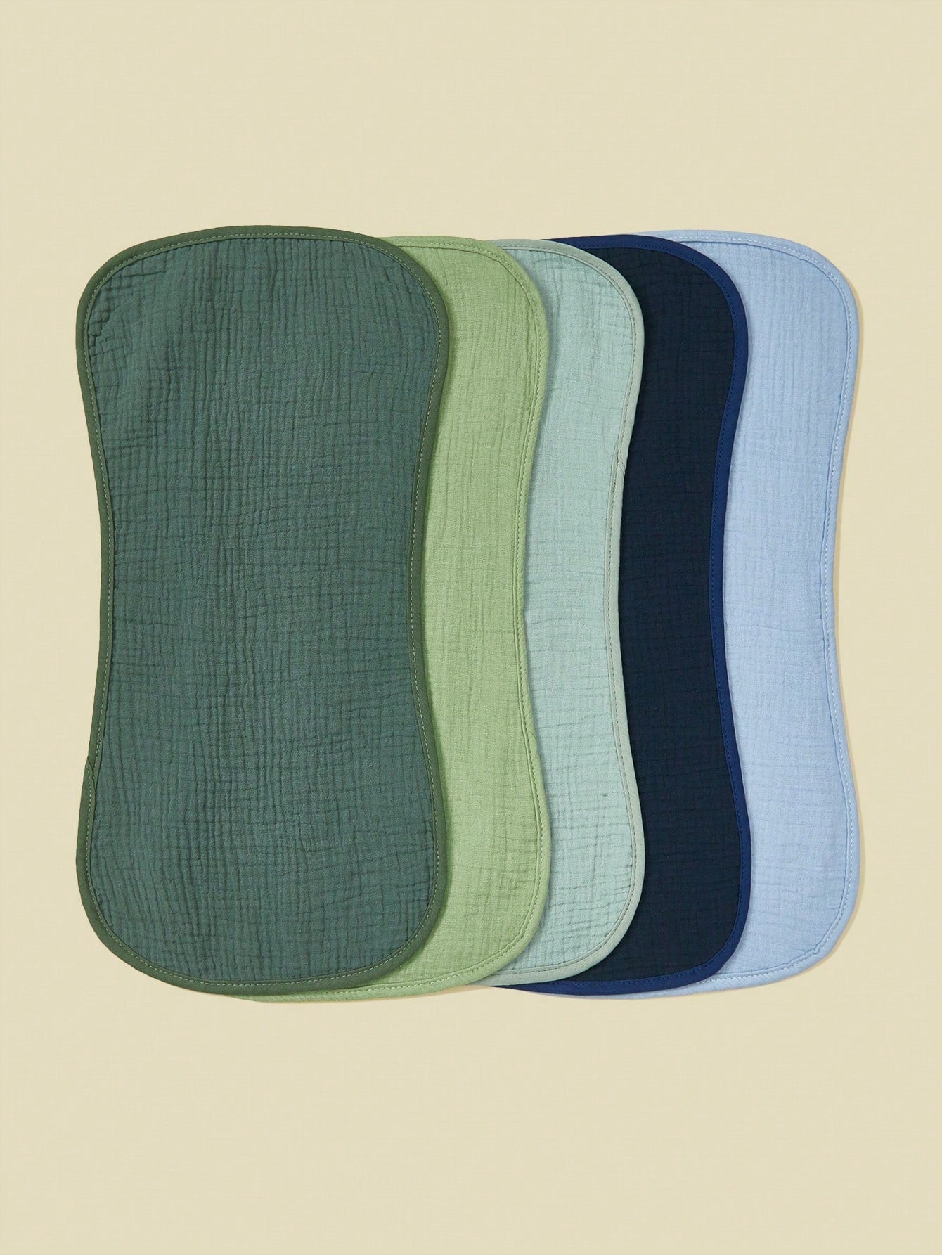 5pcs/Pack Cotton Muslin Baby Bibs For Boys & Girls, Soft Burp Cloths With Flower, Whale Prints
