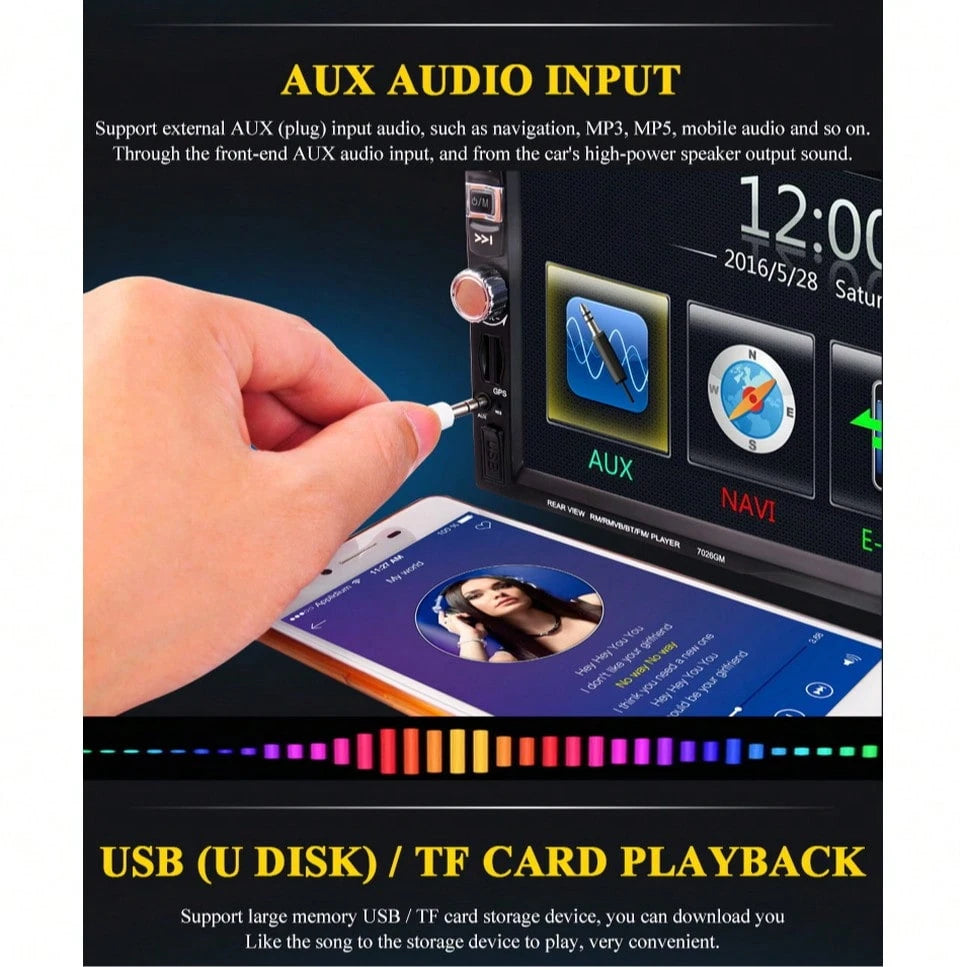 7 Inch System GPS Navigation Car MP5 Player 7026GM