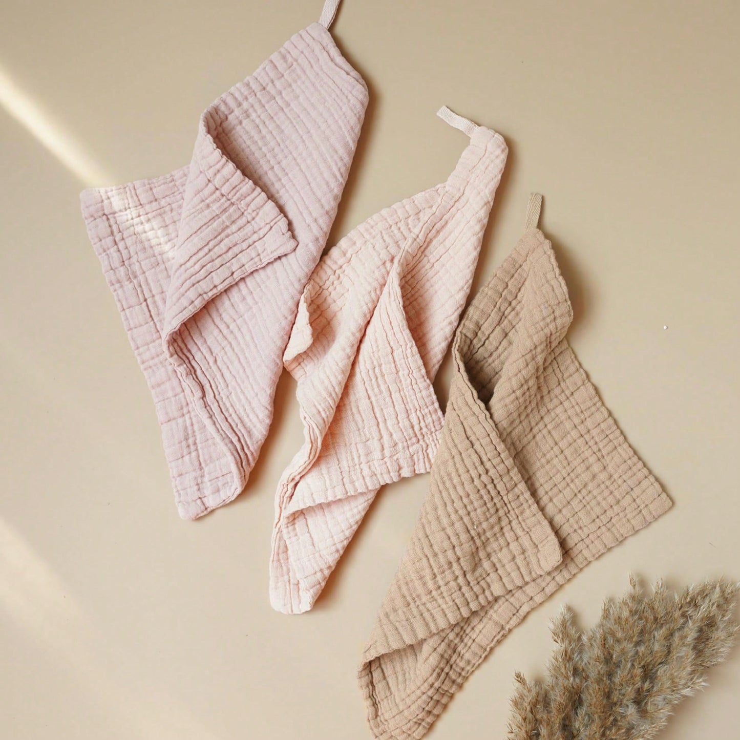 Baby Muslin Washcloths 7-Pack, 100% Cotton Baby Bath Washcloths, Soft & Absorbent Wash Cloths And Burp Cloths For Newborn Kids Girls & Boys