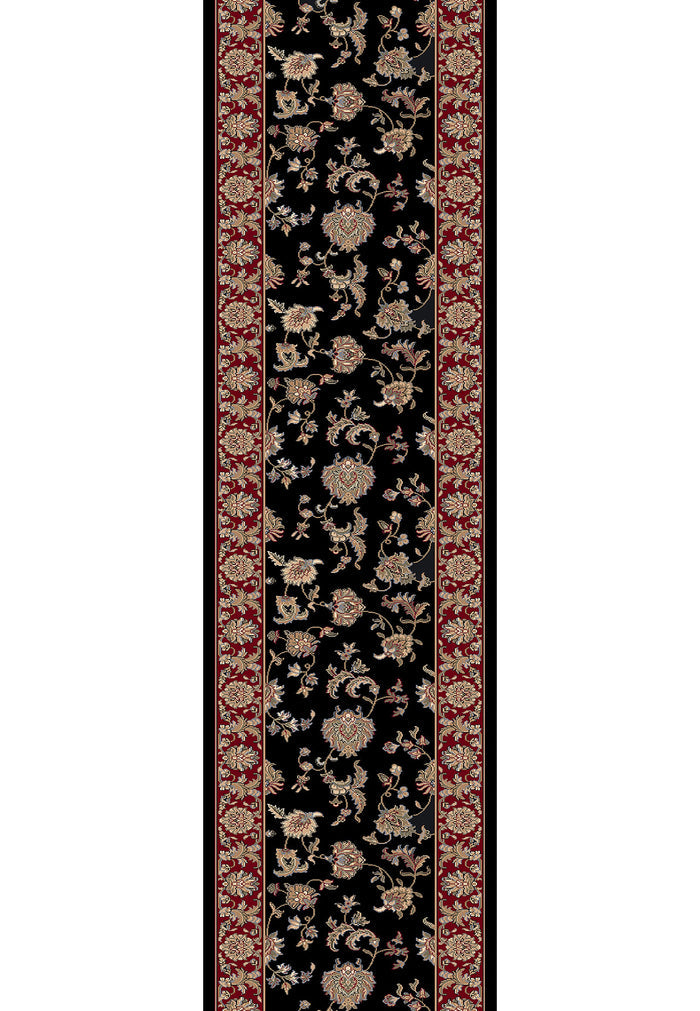 Dynamic Stair Runner Brilliant Black Stair Runner 7226-090 - 26 and 33 Inch Sold By the Foot