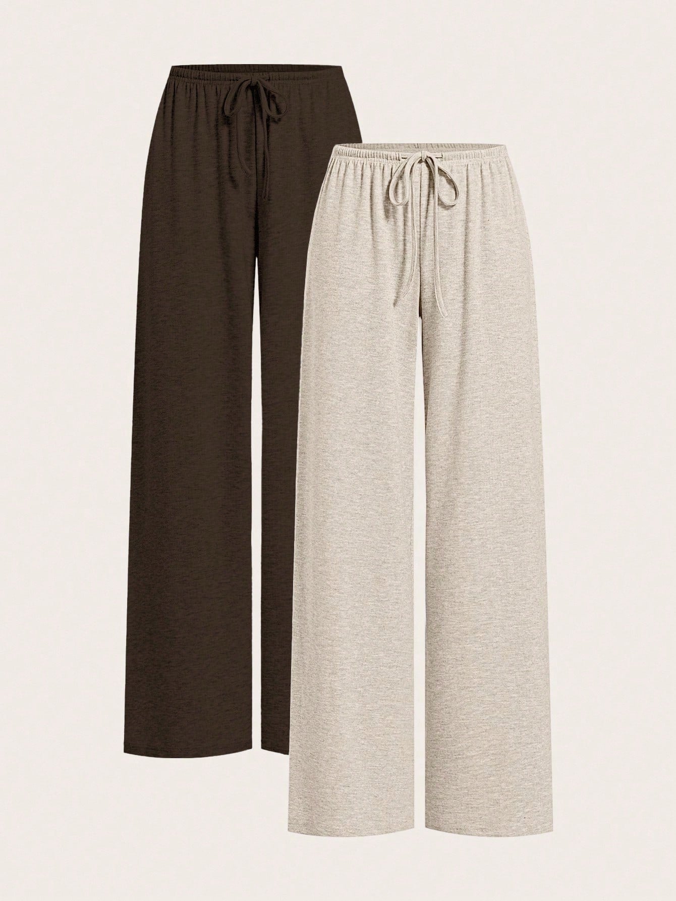 EZwear 2 Colors Women Drawstring Waist Loose Casual Wide Leg Pants Lounge Comfy Pants,Fall,Fall Clothes For Women,Winter