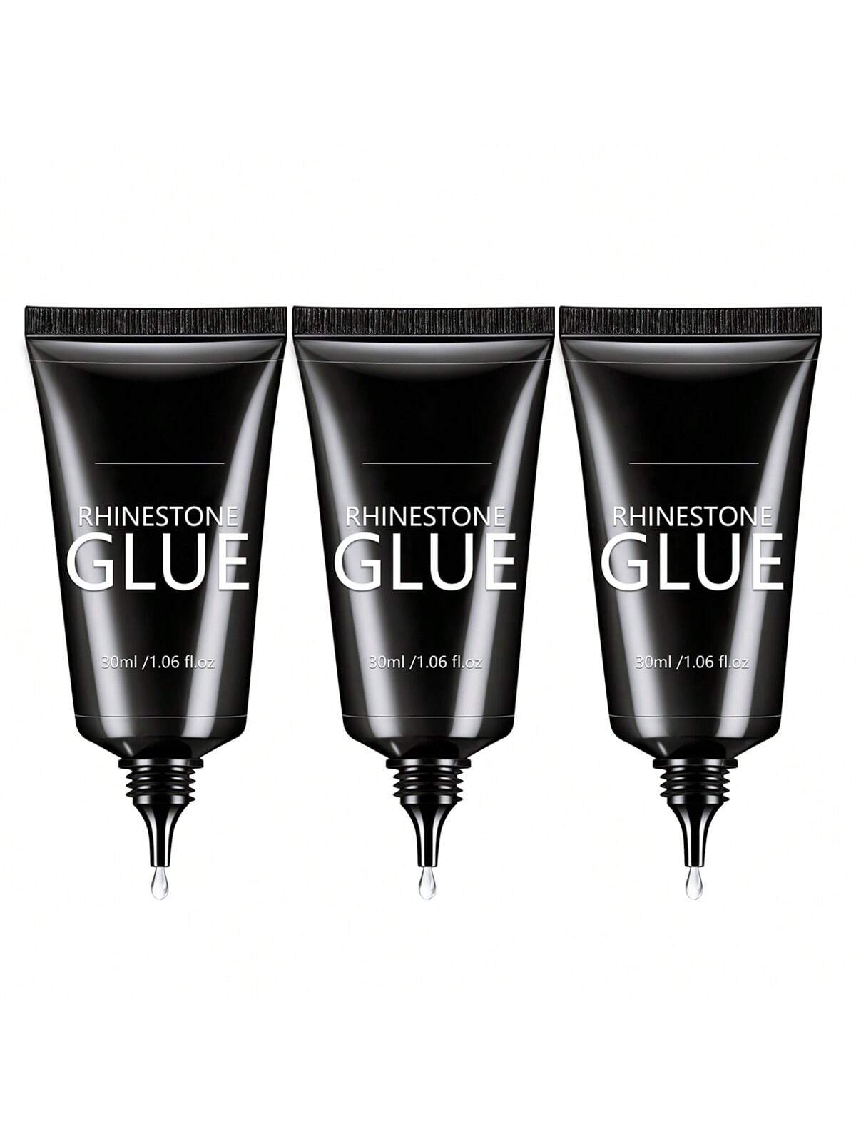 GLOZ 3pcs/Set 30ml Nail Art Rhinestone Gel, Super Strong Gel Nail Polish, Suitable For Nail Decoration, 3D Nail Art, Shiny Gel, Gem Nail Art, Diamond Nails, Requires UV/LED Curing, Beauty Gift
