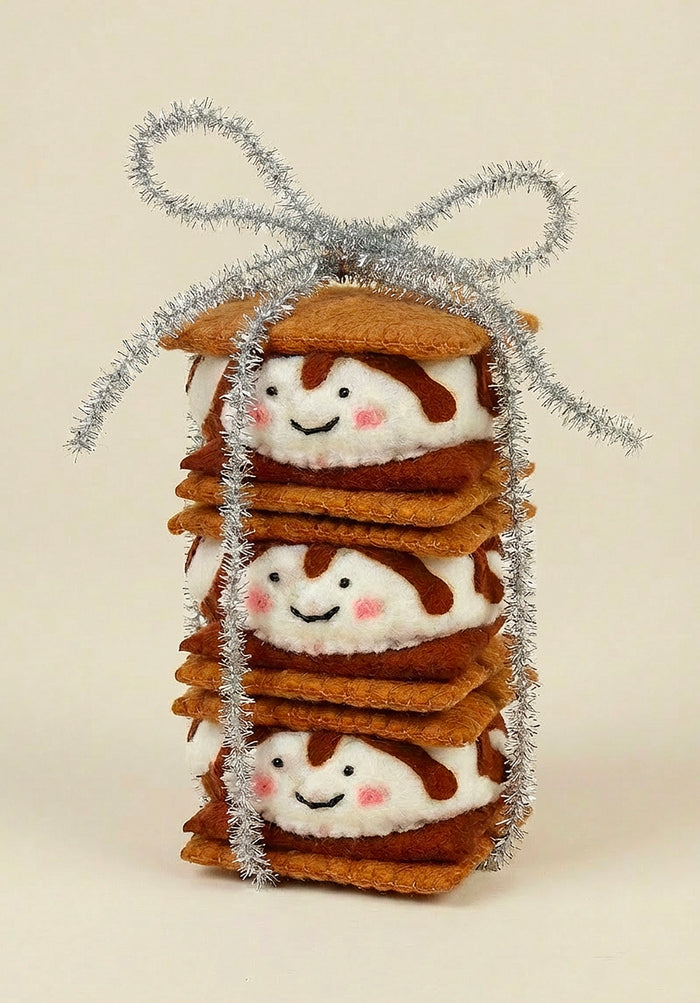 Hand-Sewn Felt S'more Christmas Ornament - Ben's Garden