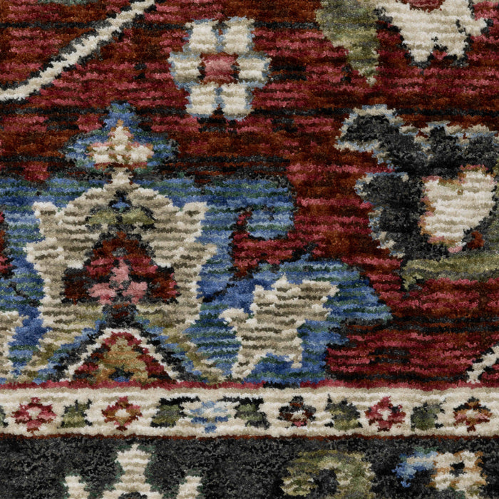 Oriental Weavers Area Rugs Hastings Area Rugs HA03v Red-Black in Many Sizes