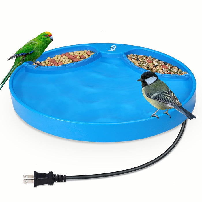 Heated Modern Winter Outdoor Garden Porch Hummingbird Bird Bath
