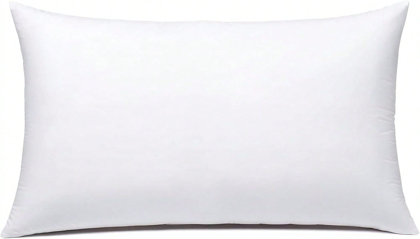 JIEITIVE Throw Pillow Inserts Hypoallergenic Premium Pillow Stuffer Rectangle Lumbar Pillow For Decorative Pillow Covers Cushion Set Of 1-12 X 20