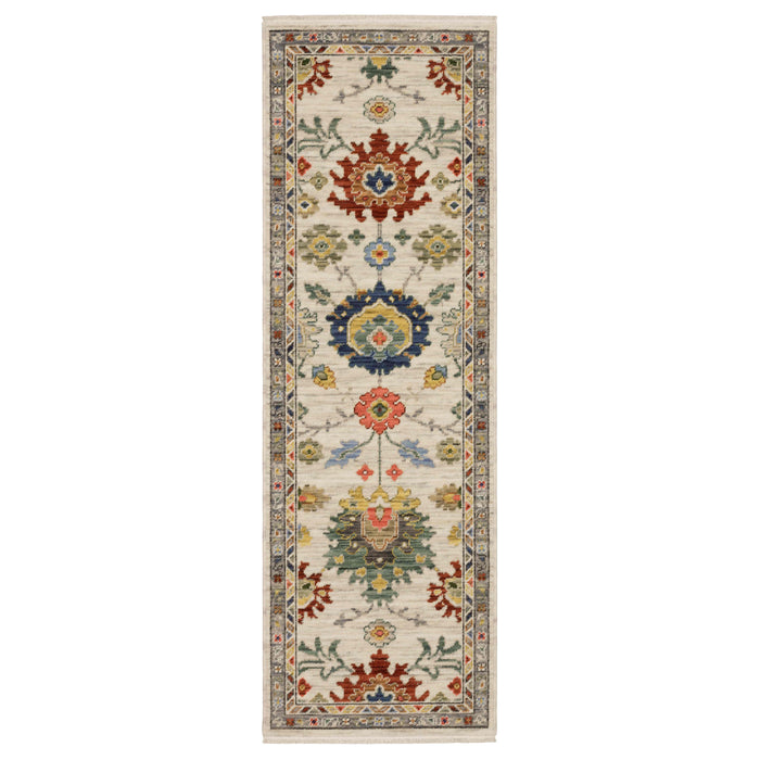 Oriental Weavers Area Rugs Lucca Area Rugs 2888L Oushak Ivory Wool-Nylon Blend In 8 Sizes
