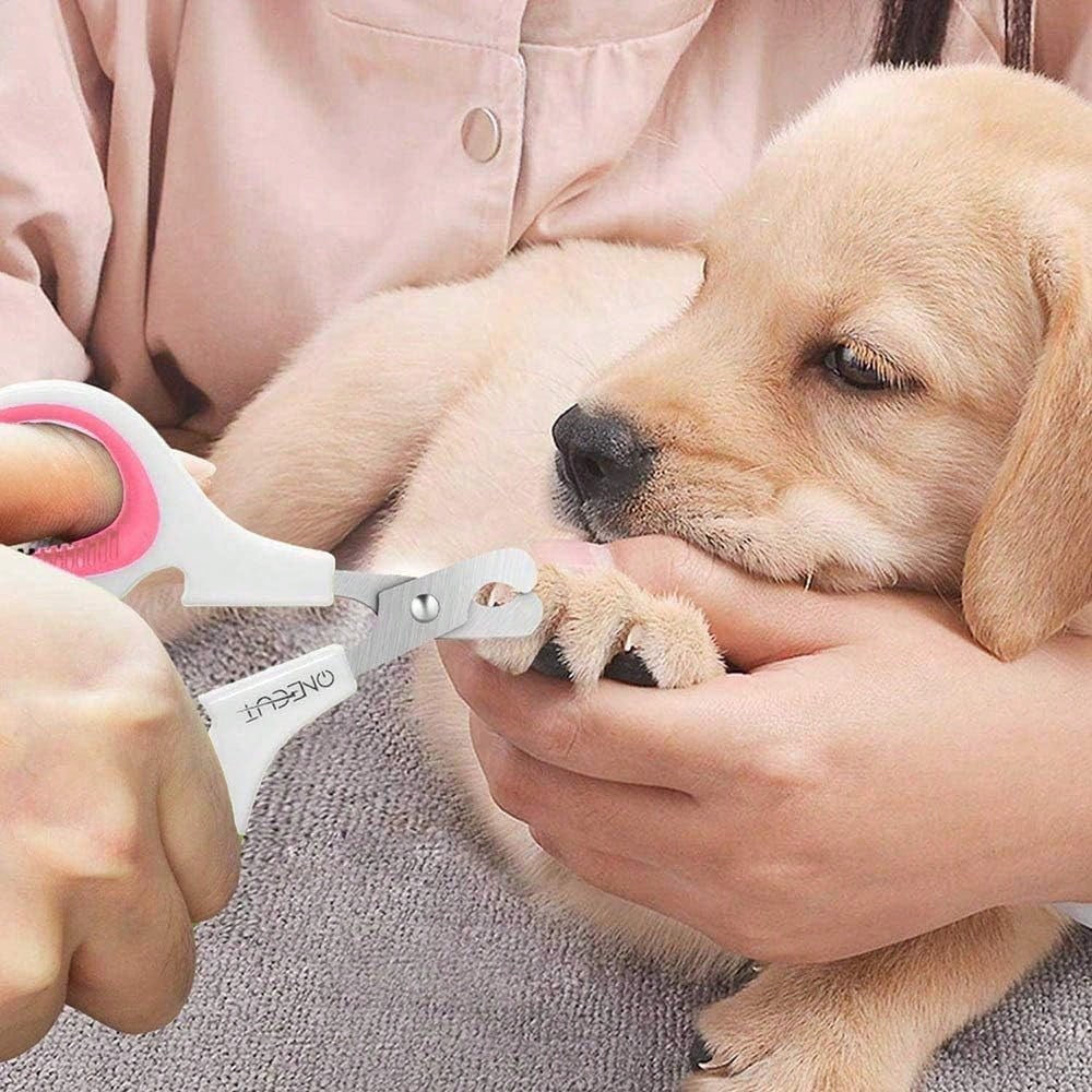 OneCut Pet Nail Clippers, Update Version Cat &Amp; Kitten Claw Nail Clippers For Trimming, Professional Pet Nail Clippers Best For A Cat, Puppy,Rabbit, Kitten &Amp; Small Dog,Sharp &Amp; (Pink)