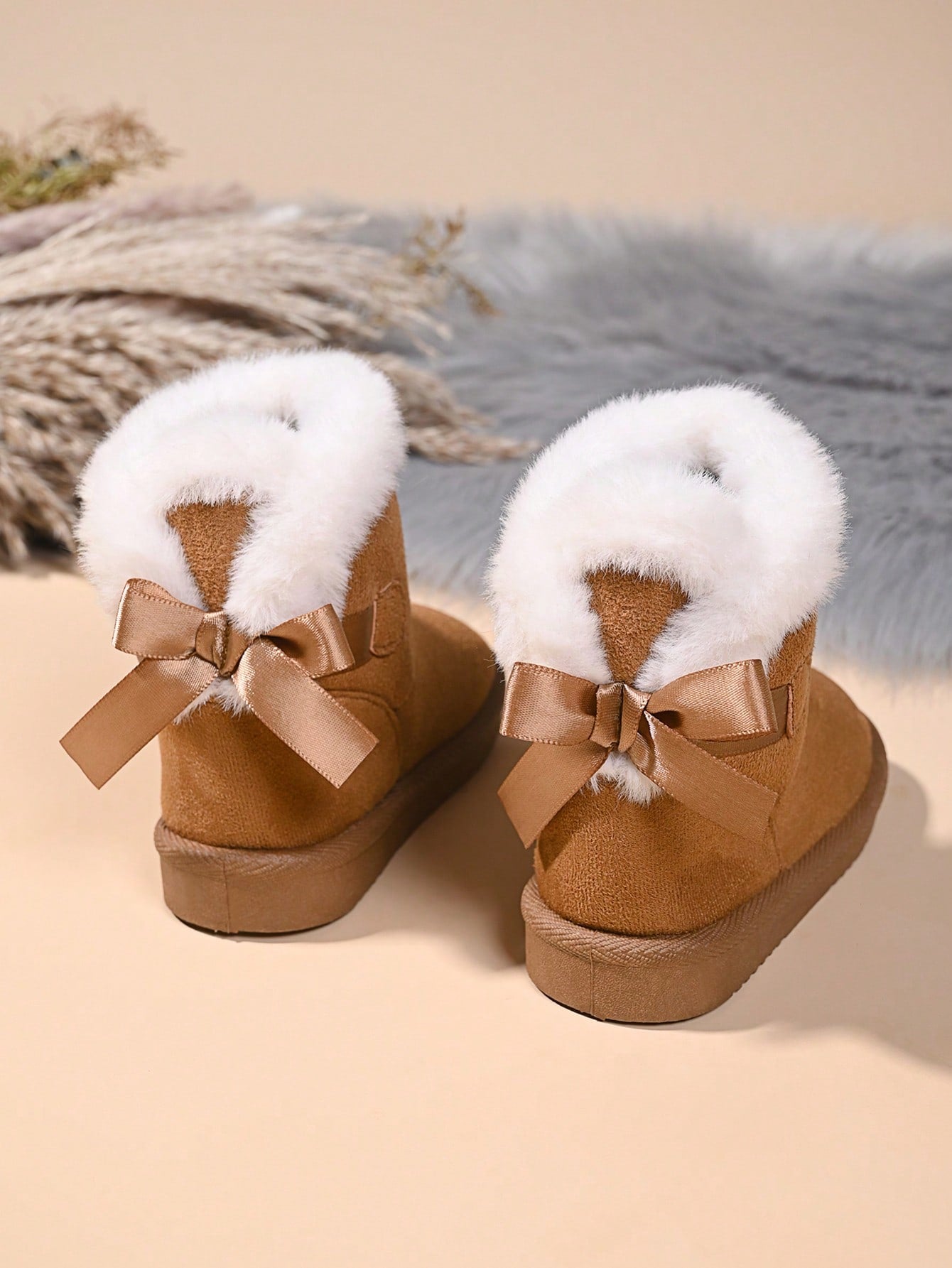(Recommend Buying One Size Up From Your Usual Size) New Winter Warm Baby Boots, Fashion Anti-Slip Soft Bottom Ankle Boots, Girls Snow Boots, Thick Boots, Plush Shoes