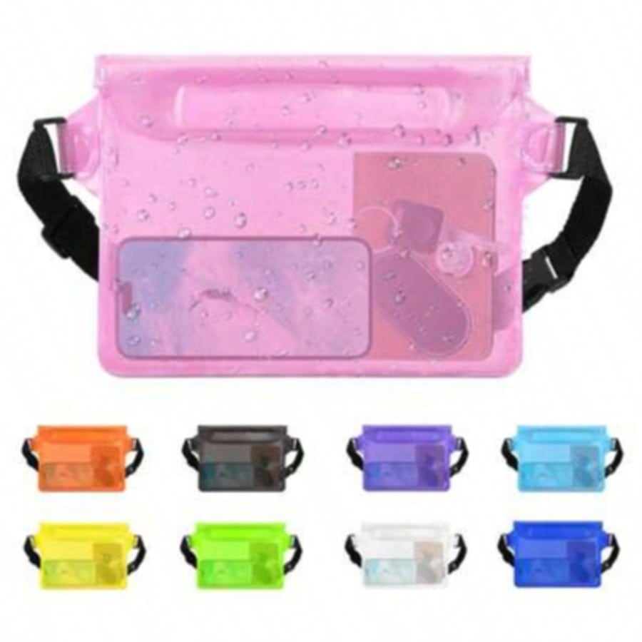 Seka Paul PVC Waterproof Waist Bag, Summer Waterproof Phone Storage Pouch, Back To School Essential, Suitable For Swimming, Water Park, Beach, Summer Vacation Must-Have, Travel Essentials, Vacation Es