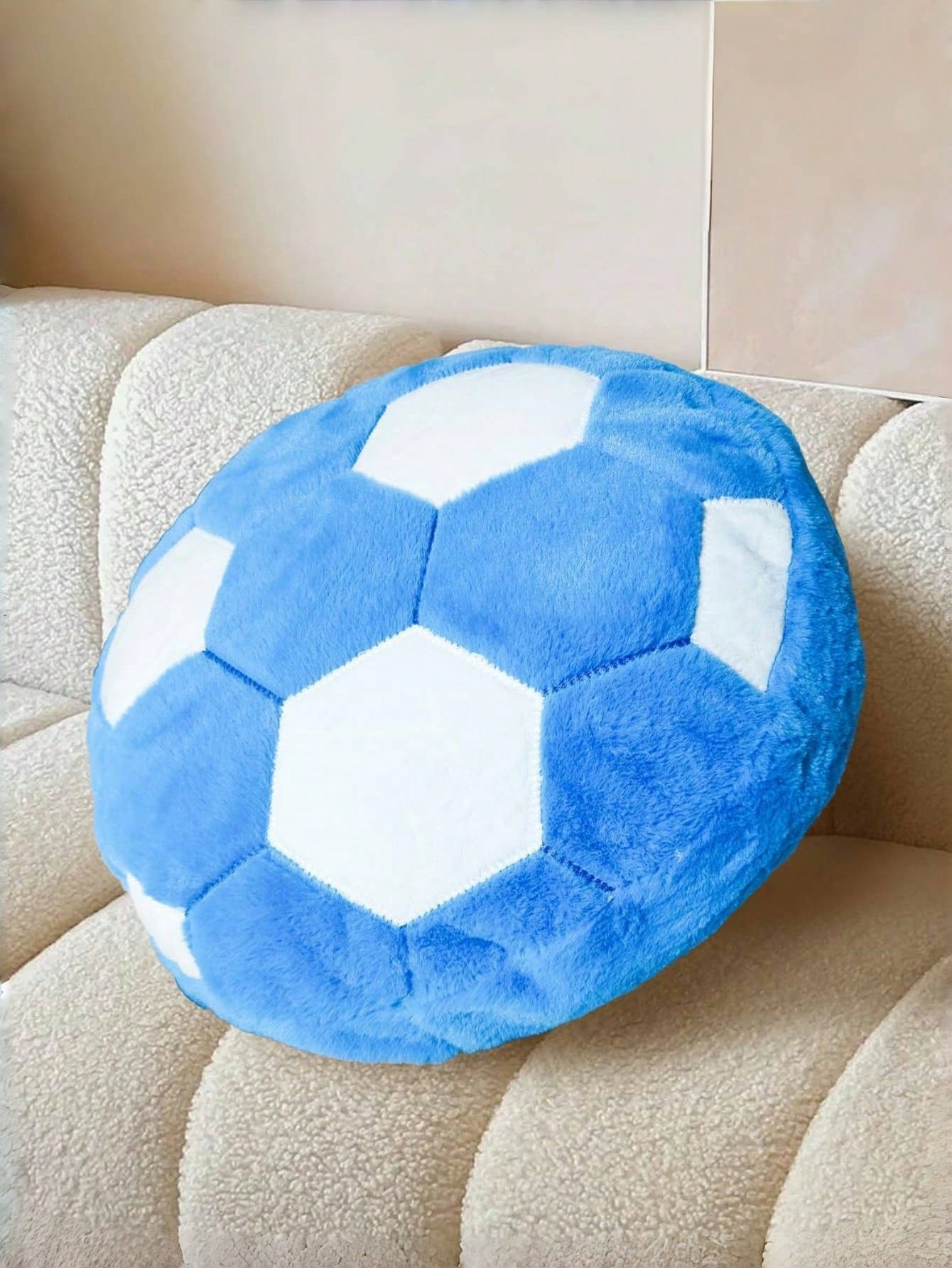 Soccer Ball Pillow Soft Fluffy Plush Football Cushion For Boys And Girls Sports Throw Pillows For Room Decor Sofa Couch Bed Soccer Gift