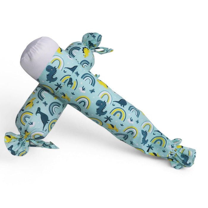 Teal Dinos - Set of 2 Side Pillows for Kids above 12 Years