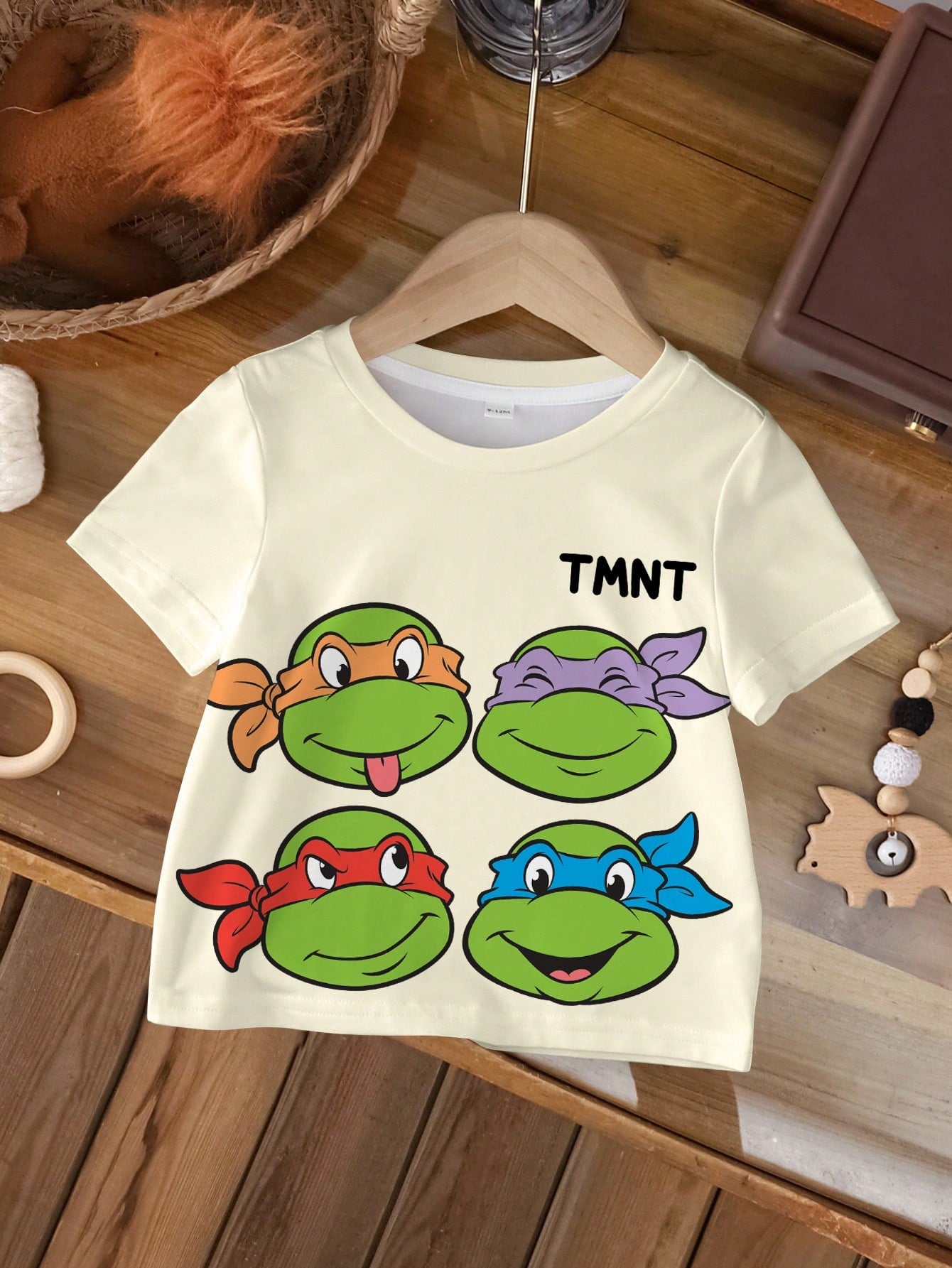 TEENAGE MUTANT NINJA TURTLES| Baby Boy Cartoon Print Crew Neck Short Sleeve Casual T-Shirt Teen MUTANT TURTLES