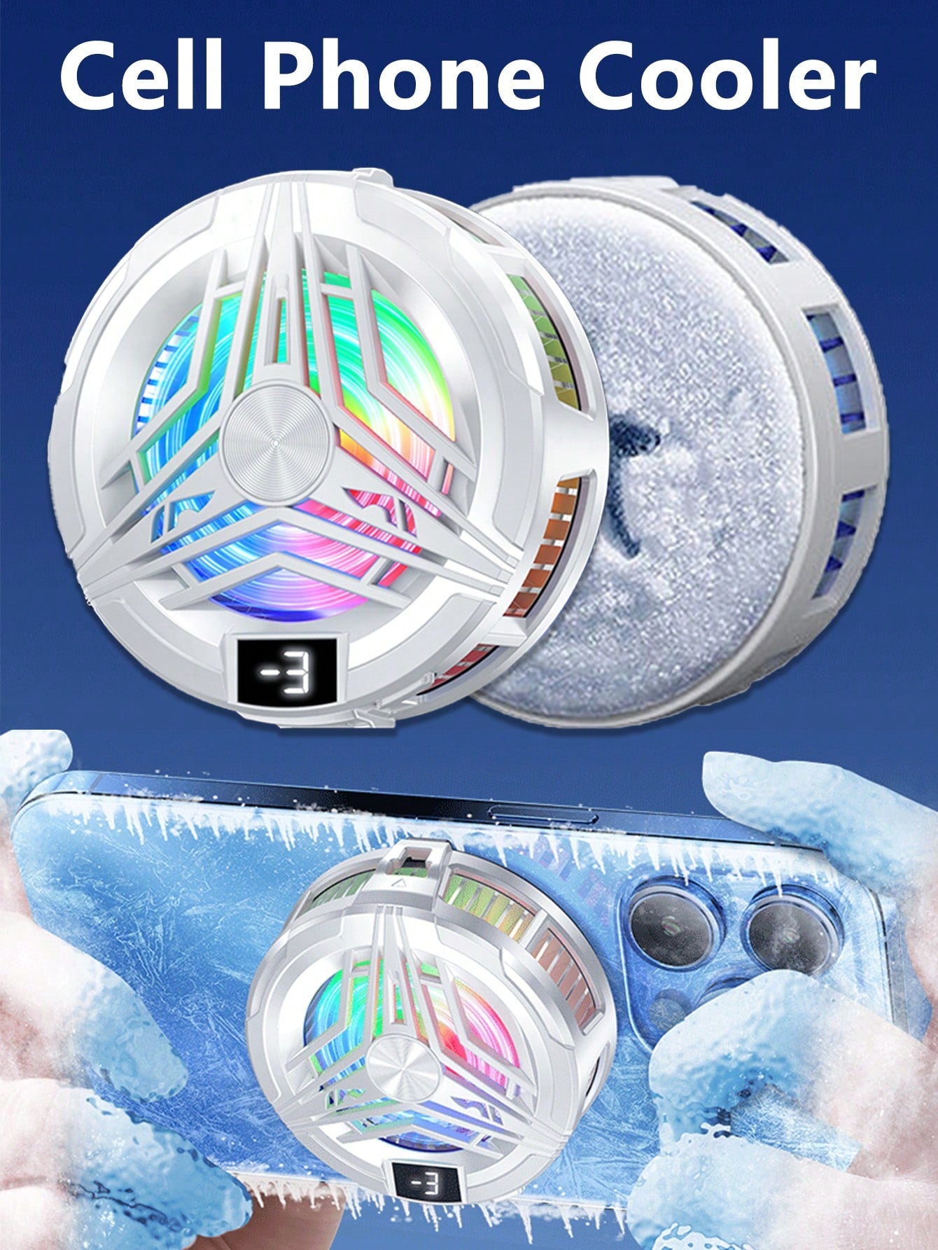 Universal Mini Phone Cooling Fan, Silent Cooler, Turbine Hurricane Gaming Cooler, Phone Cooling Pad, Portable Phone Cooling Fan