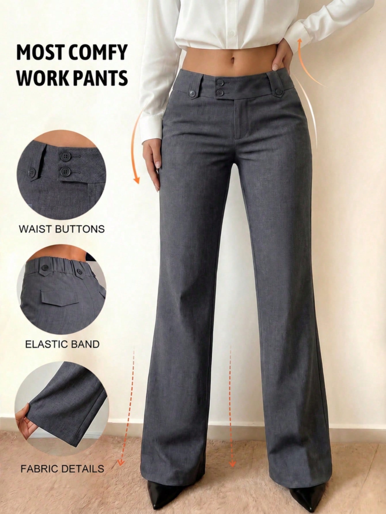 Women's Solid Color Casual Versatile Daily Wear Long Pants