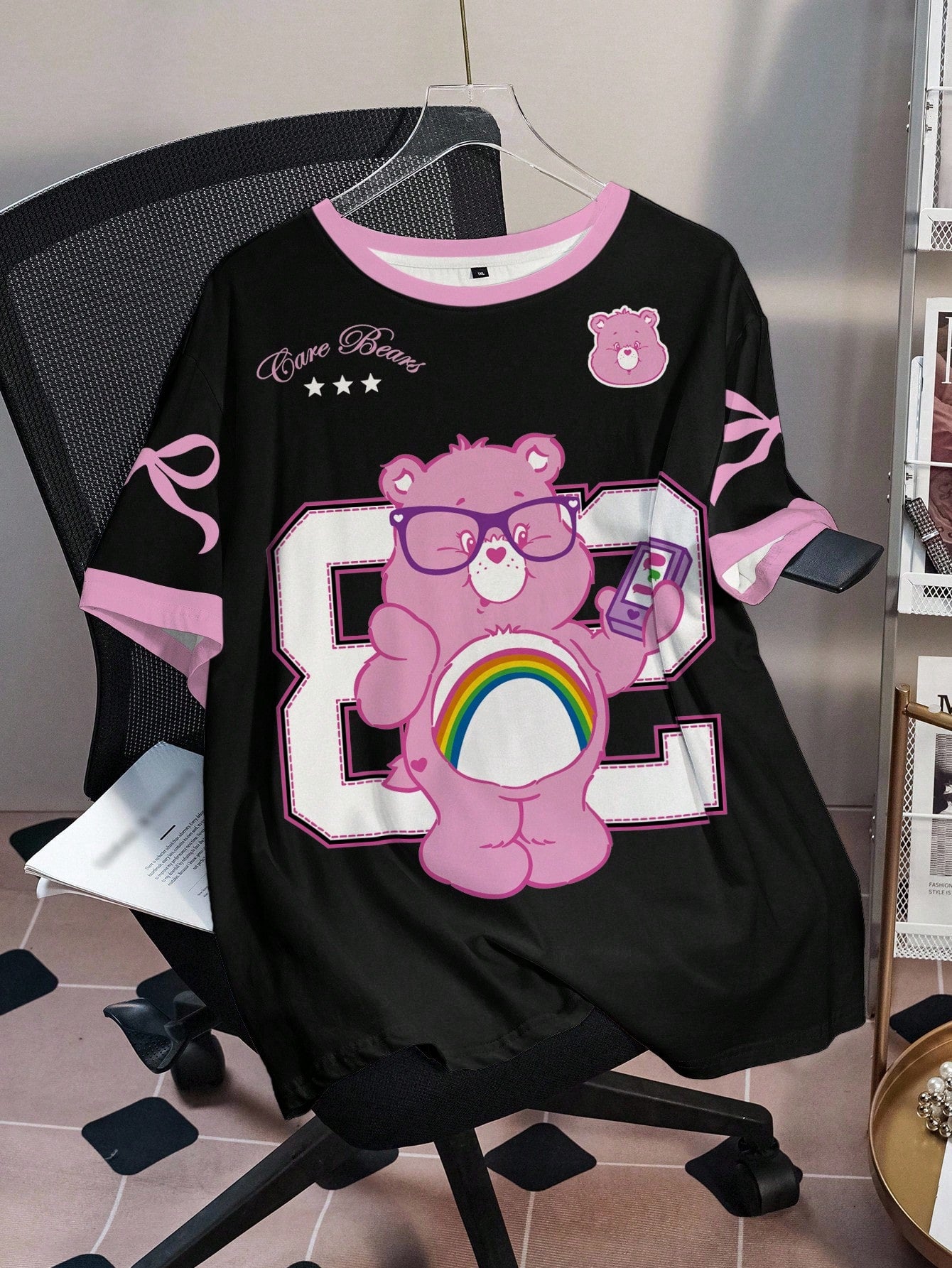 X Care Bears Plus Size Summer Casual Bear Print T-Shirt