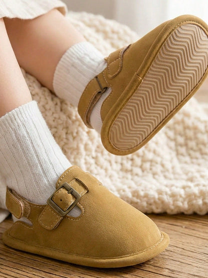 0-18 Months Baby Toddler Walking Slippers Sandals Shoes- Soft Sole Non-Slip First Walkers With Adjustable Buckle Strap Breathable Summer Crib Shoes