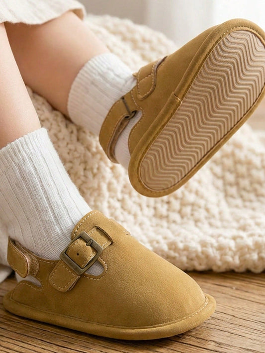 0-18 Months Baby Toddler Walking Slippers Sandals Shoes- Soft Sole Non-Slip First Walkers With Adjustable Buckle Strap Breathable Summer Crib Shoes