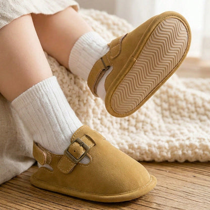 0-18 Months Baby Toddler Walking Slippers Sandals Shoes- Soft Sole Non-Slip First Walkers With Adjustable Buckle Strap Breathable Summer Crib Shoes