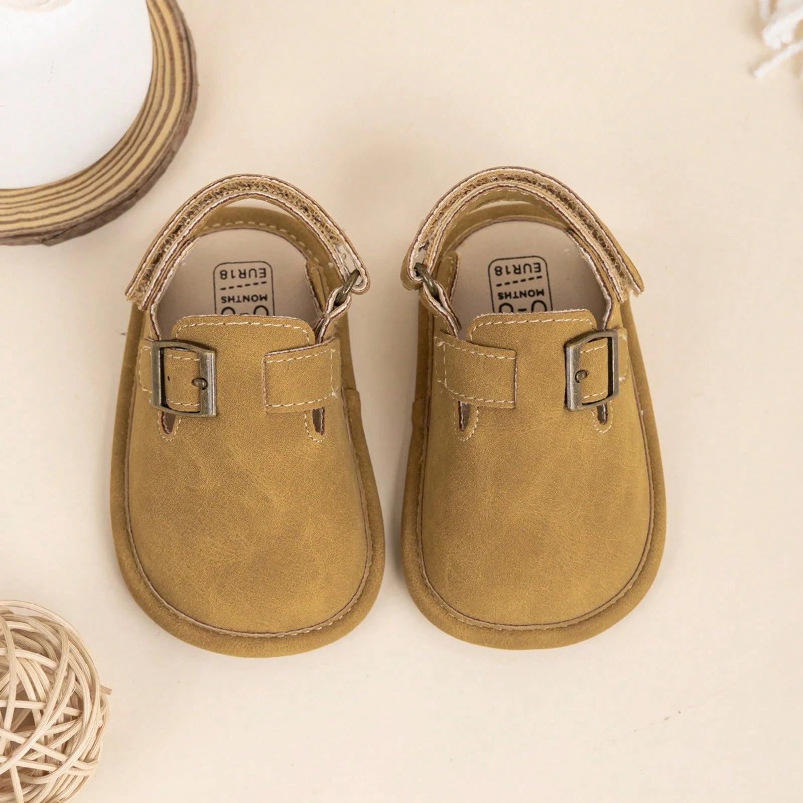 0-18 Months Baby Toddler Walking Slippers Sandals Shoes- Soft Sole Non-Slip First Walkers With Adjustable Buckle Strap Breathable Summer Crib Shoes