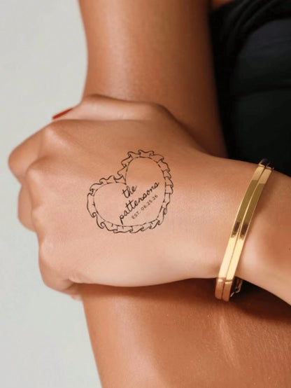 1/10/20/30/60/90/120/150pcs Optional, Wedding Favor Tattoo Stickers, Temporary Tattoo Stickers, Couple Customized Tattoo Stickers, Till Death Do Us Part Party Favors, Bachelorette Party Temporary Stic