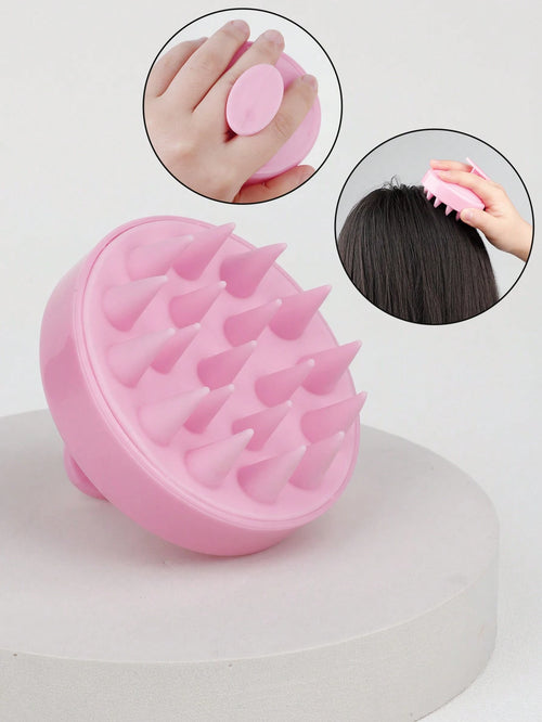 1 19-Tooth Shampoo Brush Head Brush Comb Silicone Shampoo Brush, Bath Comb Hairdressing Tools