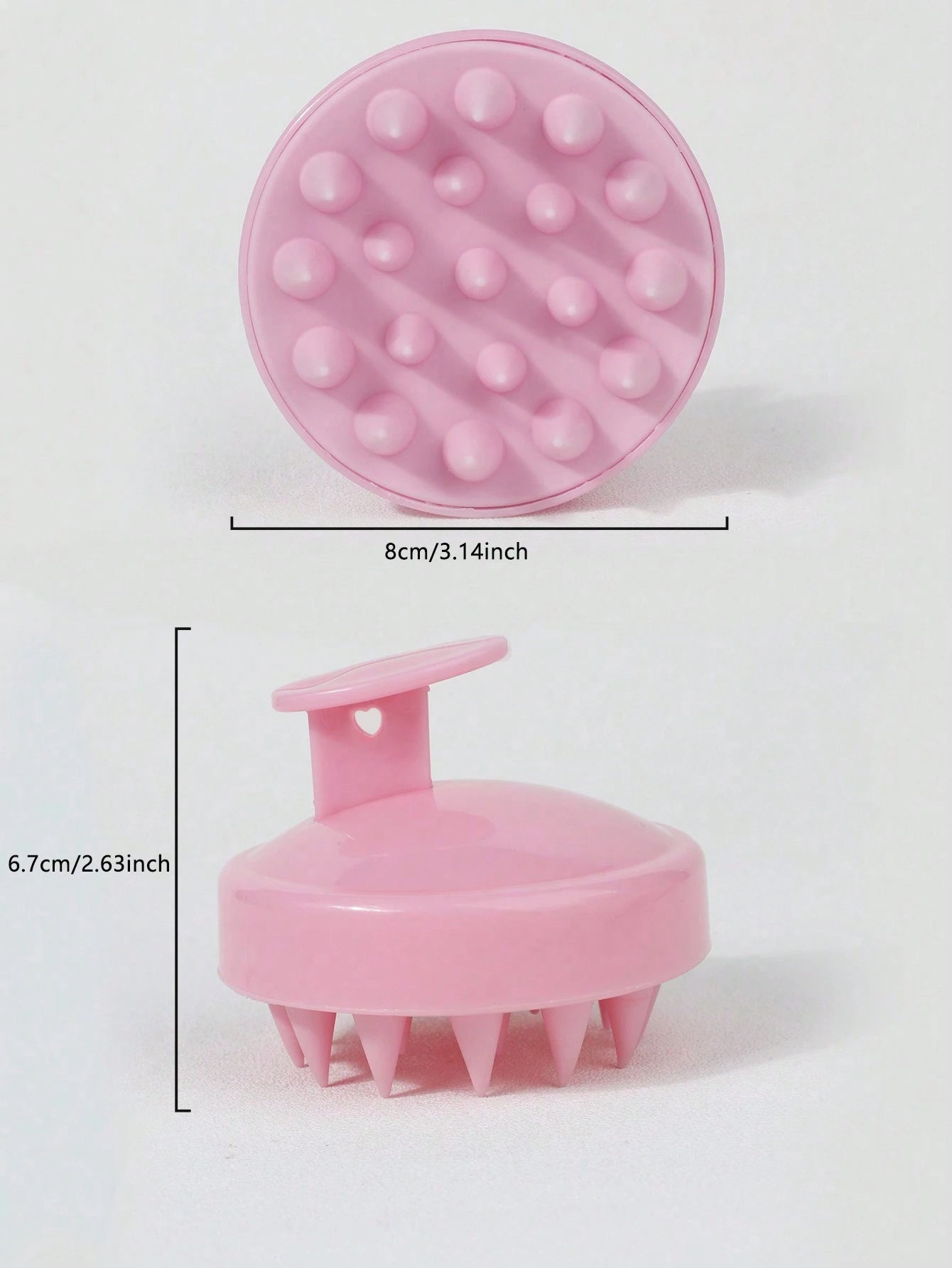 1 19-Tooth Shampoo Brush Head Brush Comb Silicone Shampoo Brush, Bath Comb Hairdressing Tools