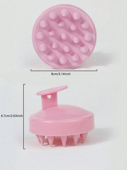 1 19-Tooth Shampoo Brush Head Brush Comb Silicone Shampoo Brush, Bath Comb Hairdressing Tools