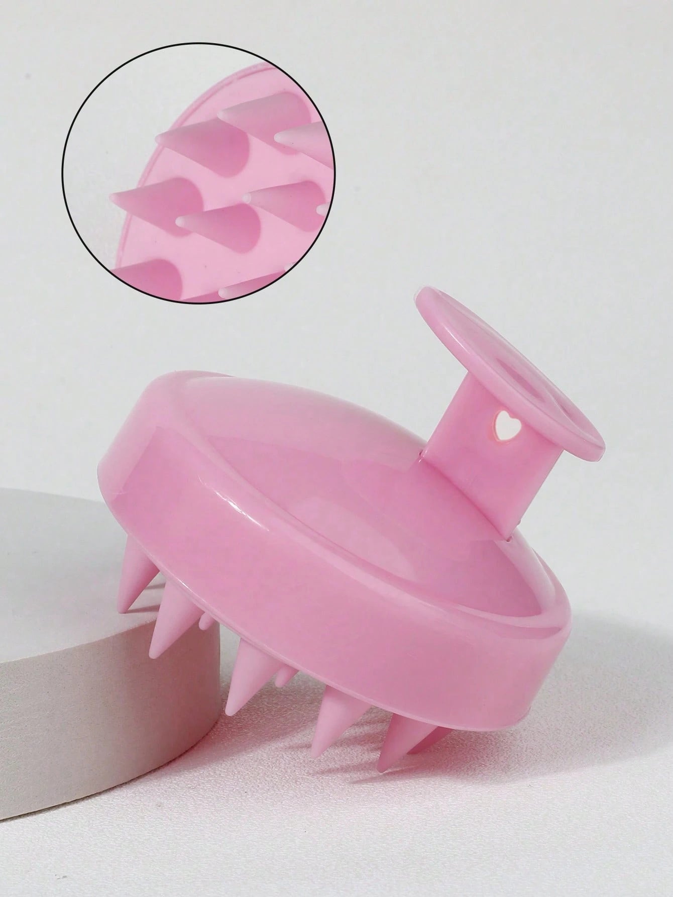 1 19-Tooth Shampoo Brush Head Brush Comb Silicone Shampoo Brush, Bath Comb Hairdressing Tools