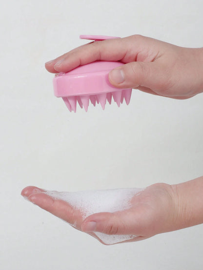 1 19-Tooth Shampoo Brush Head Brush Comb Silicone Shampoo Brush, Bath Comb Hairdressing Tools