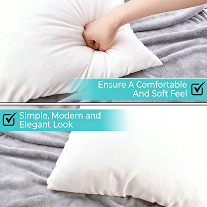 1/2/4-Pack White Square Pillow Inserts – High-End Decorative Sofa Cushions, Soft Polyester Fabric With Velvet Texture, Compatible With Various Pillowcase Types, Machine Washable And Hypoallergenic, Mo