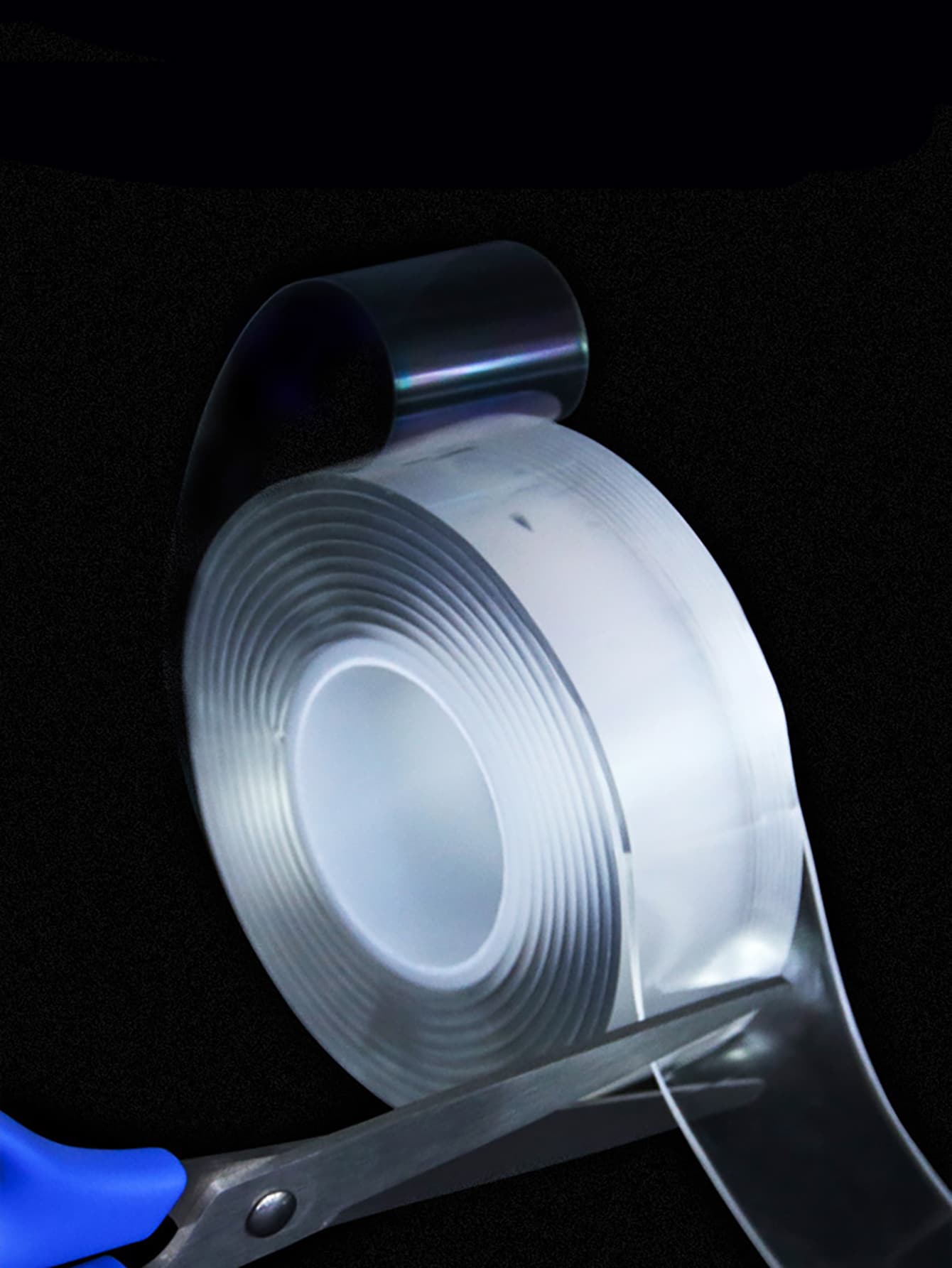 1/2/4pcs 2cm X 3000cm Washable Reusable Double-Sided Nano Thick Transparent High Viscosity Wall Mounting Adhesive Tape