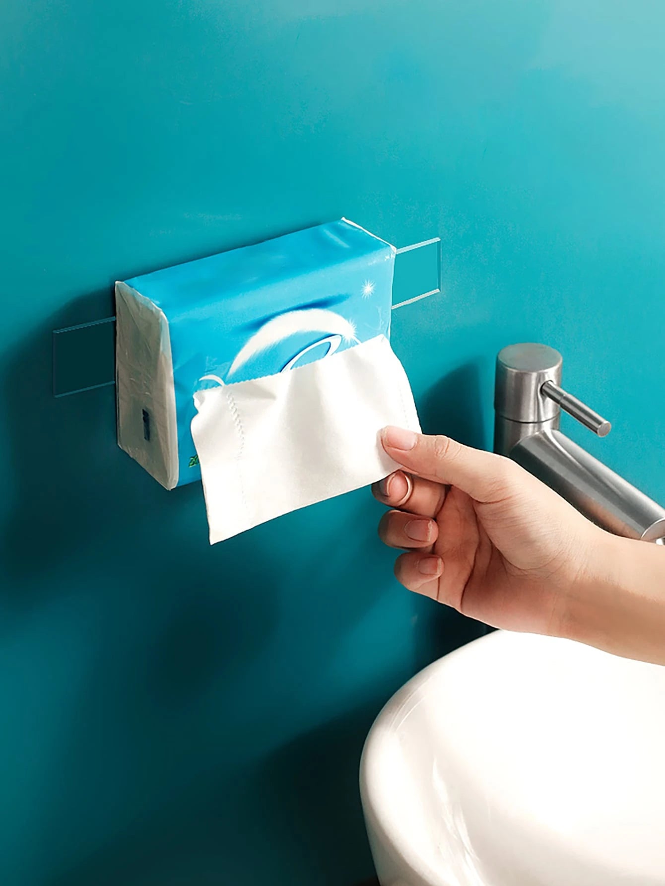 1/2/4pcs 2cm X 3000cm Washable Reusable Double-Sided Nano Thick Transparent High Viscosity Wall Mounting Adhesive Tape
