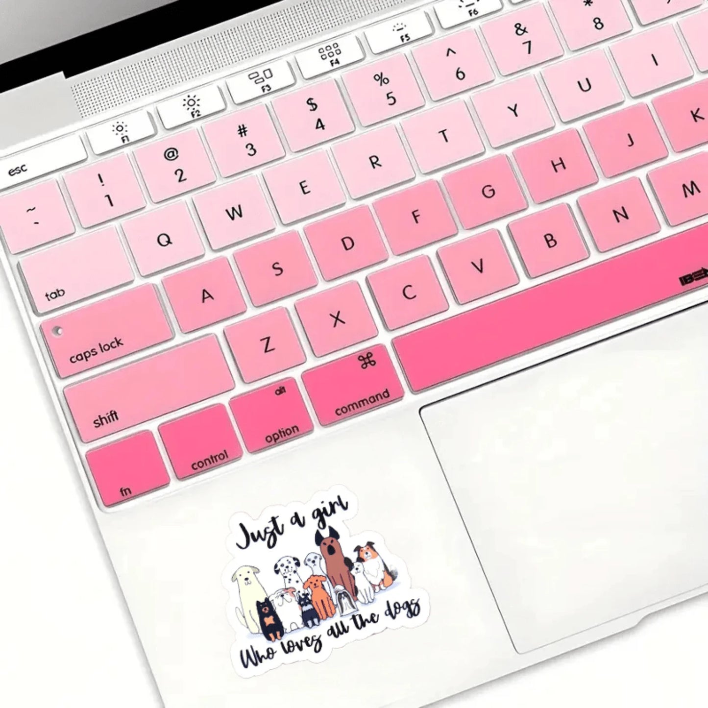 1/2/5pcs "Just A Girl Who Loves All The Dogs"Cute Cartoon Multi Breed Dogs Vinyl Stickers, Suitable For Water Tumbler, Laptop, Journal, Scrapbook, Phone Case, Car Window, Skateboard, Luggage Decor, Pe