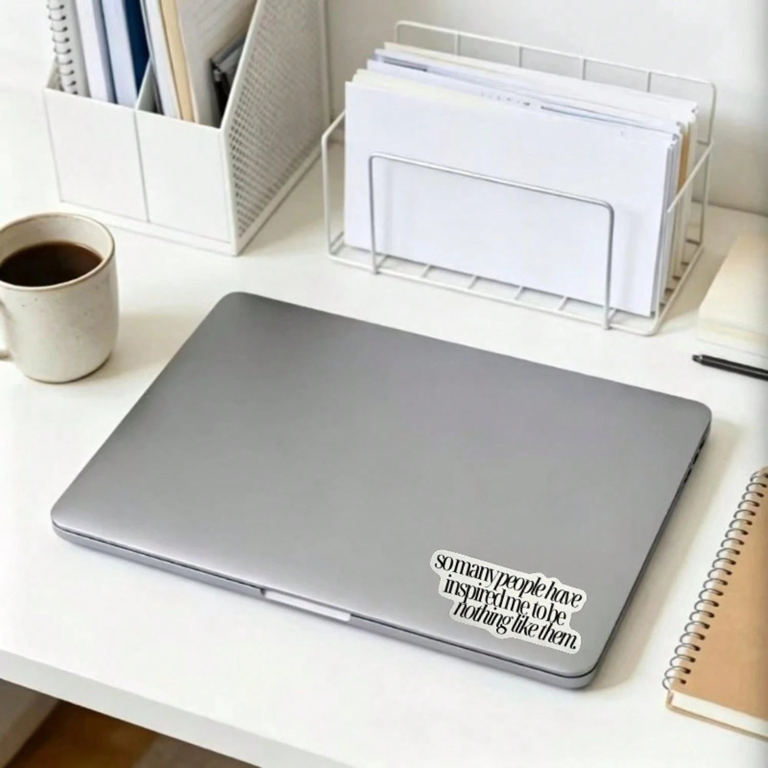 1/2/5pcs "So Many People Have Inspired Me To Be Nothing Like Them"Inspirational Quote Vinyl Stickers,Suitable For Journal Laptop Water Bottle Scrapbooking Luggage, Humorous Snarky Sayings Stickers, Of