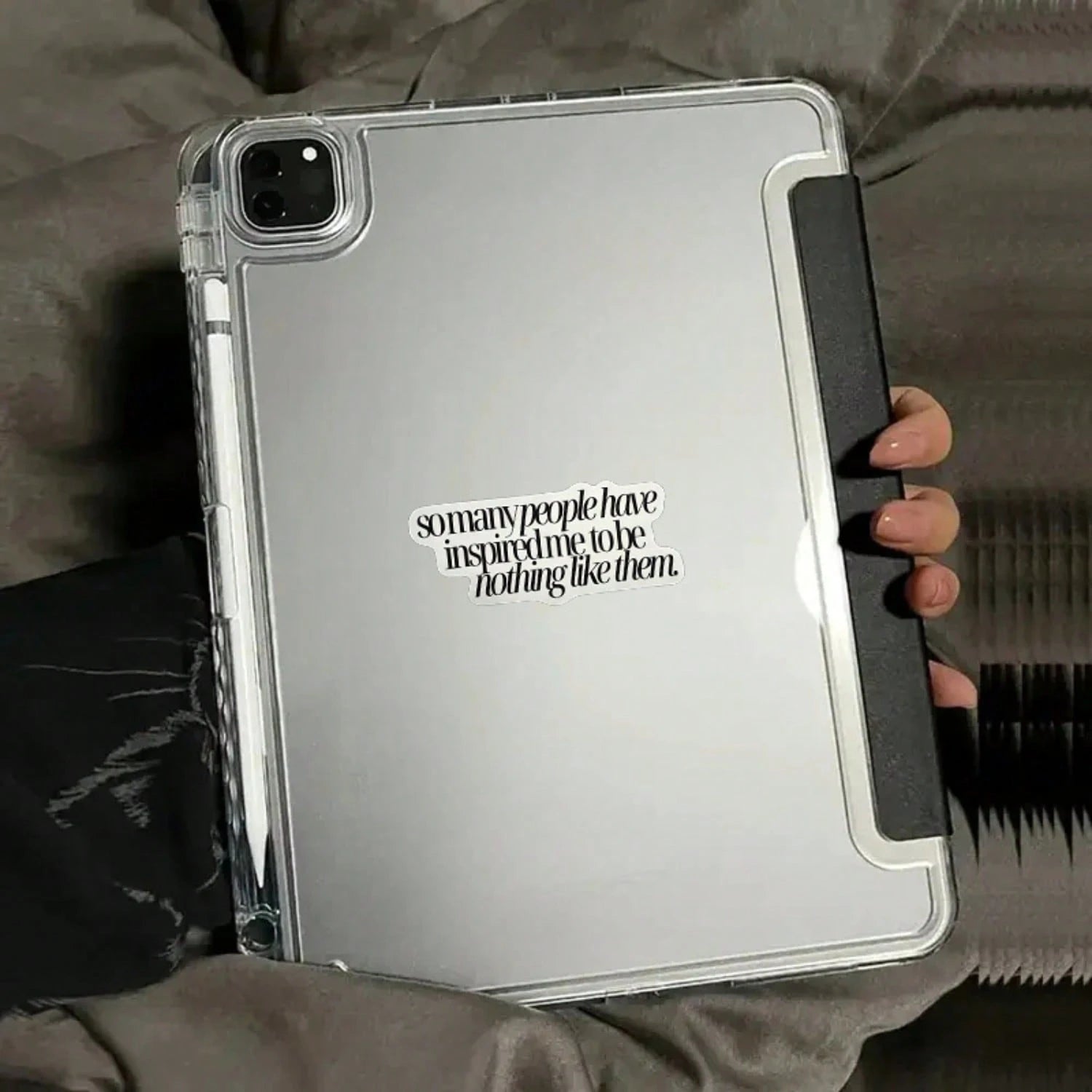 1/2/5pcs "So Many People Have Inspired Me To Be Nothing Like Them"Inspirational Quote Vinyl Stickers,Suitable For Journal Laptop Water Bottle Scrapbooking Luggage, Humorous Snarky Sayings Stickers, Of