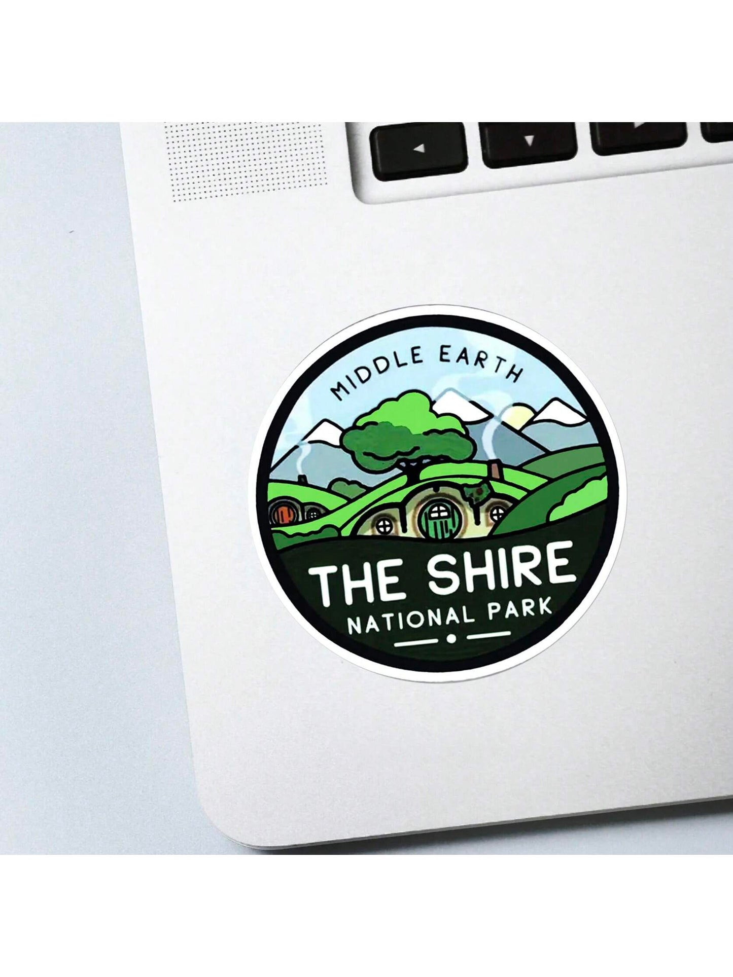 1/2/5pcs The Shire National Park Sticker, Positive Sticker, Inspirational Decal, Self Care Sticker For Laptop Water Bottle Car Skateboard,Vibrant Design Fun & Quirky Uv-Resistant Sticker, Applied To C