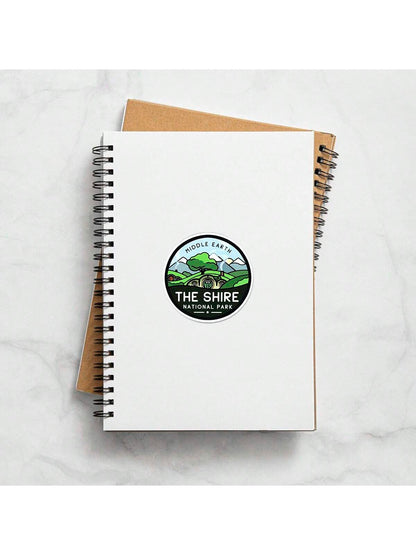 1/2/5pcs The Shire National Park Sticker, Positive Sticker, Inspirational Decal, Self Care Sticker For Laptop Water Bottle Car Skateboard,Vibrant Design Fun & Quirky Uv-Resistant Sticker, Applied To C