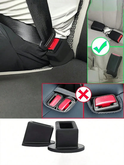 1/2/ Pcs Silicone Seat Buckle Fastener, Car Seat Belt Slot Retainer, Easy To Reach Car Seat Buckle Reinforcement, Keeps Socket Buckle Upright, Fits Most Car Buckle Holder Fasteners