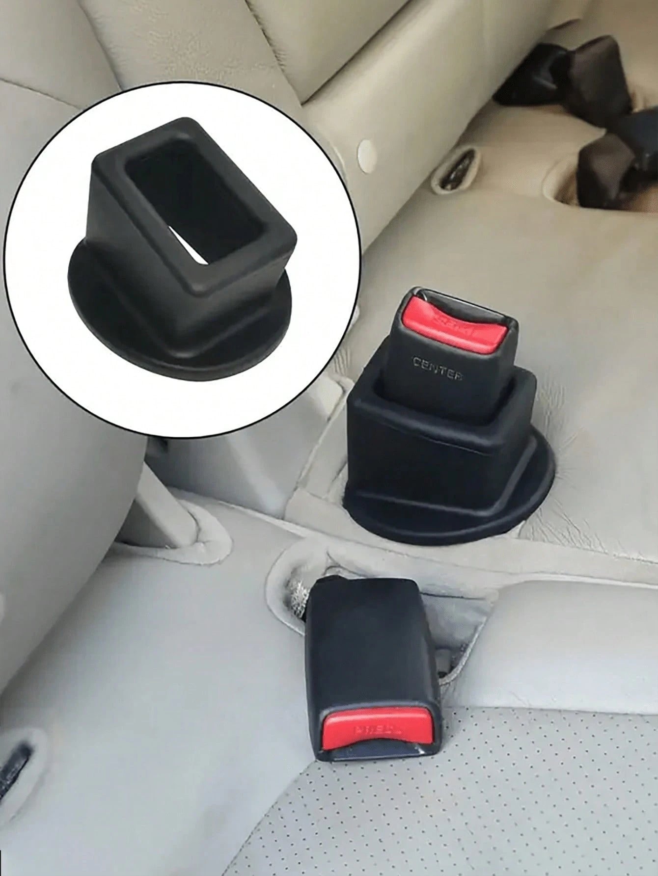 1/2/ Pcs Silicone Seat Buckle Fastener, Car Seat Belt Slot Retainer, Easy To Reach Car Seat Buckle Reinforcement, Keeps Socket Buckle Upright, Fits Most Car Buckle Holder Fasteners