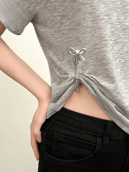 1/2pcs Adjustable Pant Clips And Cuff Clips, Detachable Pant Leg Clips Suitable For Pants And T-Shirts, With Chain Clips, No Sewing Required To Shorten Pant Legs, Multi-Functional Clips, Shirt Clips C