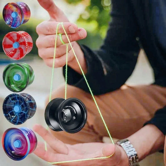 1/2pcs Durable Metal Spinning Top With Detachable String- Suitable For Beginners, High-Speed Rotation, Random Color, Great For Outdoor Play And Cool Tricks