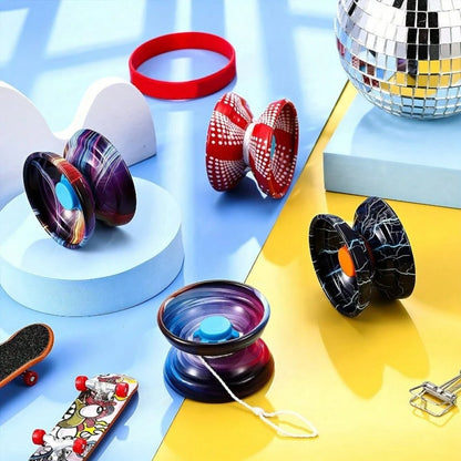 1/2pcs Durable Metal Spinning Top With Detachable String- Suitable For Beginners, High-Speed Rotation, Random Color, Great For Outdoor Play And Cool Tricks