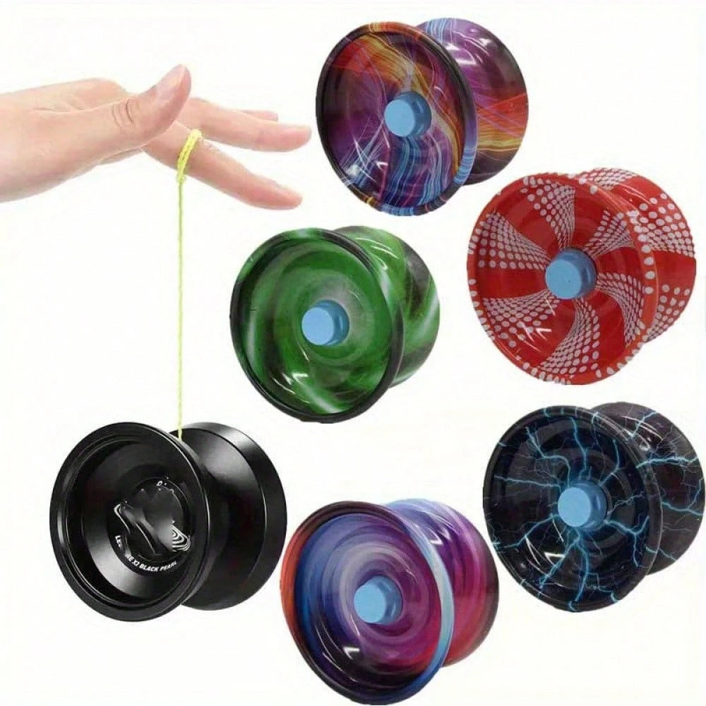 1/2pcs Durable Metal Spinning Top With Detachable String- Suitable For Beginners, High-Speed Rotation, Random Color, Great For Outdoor Play And Cool Tricks